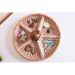 Vintage Tilso Mushroom Serving Relish Tray with Toothpick spot